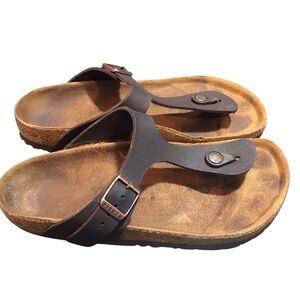 Birkenstock Gizeh Brown Slide Sandals Size‎ EU 37 US 6 Comfort Casual